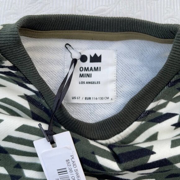 OMAMImini Omami Mini Los Angeles Girls SIZE 6 Ruffle Plaid Sweatshirt Dress - Picture 4 of 8